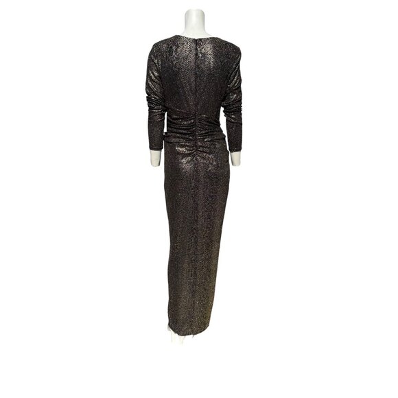 Vince Camuto Gold Black Shimmer Dress Size 12 Petite NWT - Picture 5 of 8